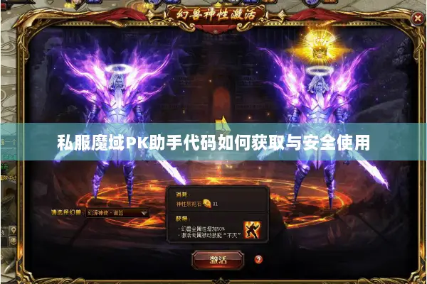 私服魔域PK助手代码如何获取与安全使用