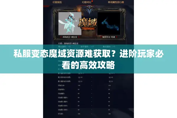 私服变态魔域资源难获取？进阶玩家必看的高效攻略