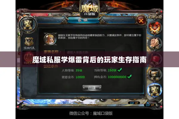 魔域私服学爆雷背后的玩家生存指南