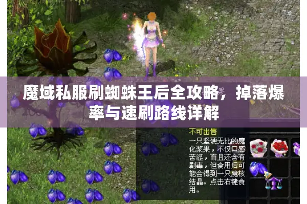 魔域私服刷蜘蛛王后全攻略，掉落爆率与速刷路线详解