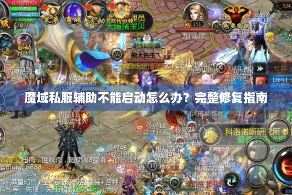 魔域私服辅助不能启动怎么办？完整修复指南
