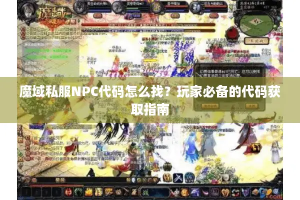 魔域私服NPC代码怎么找？玩家必备的代码获取指南