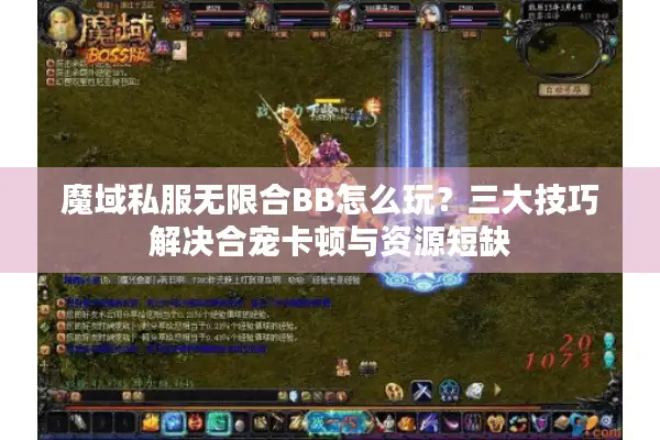 魔域私服无限合BB怎么玩？三大技巧解决合宠卡顿与资源短缺