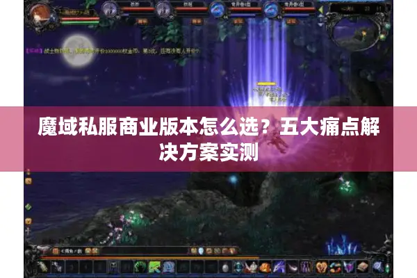魔域私服商业版本怎么选？五大痛点解决方案实测