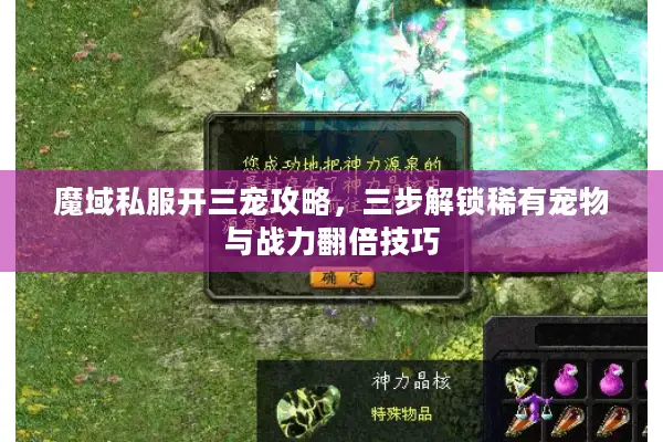 魔域私服开三宠攻略，三步解锁稀有宠物与战力翻倍技巧