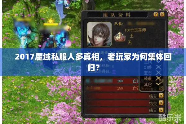 2017魔域私服人多真相，老玩家为何集体回归？