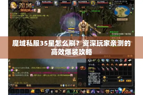 魔域私服35星怎么刷？资深玩家亲测的高效爆装攻略