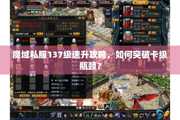 魔域私服137级速升攻略，如何突破卡级瓶颈？