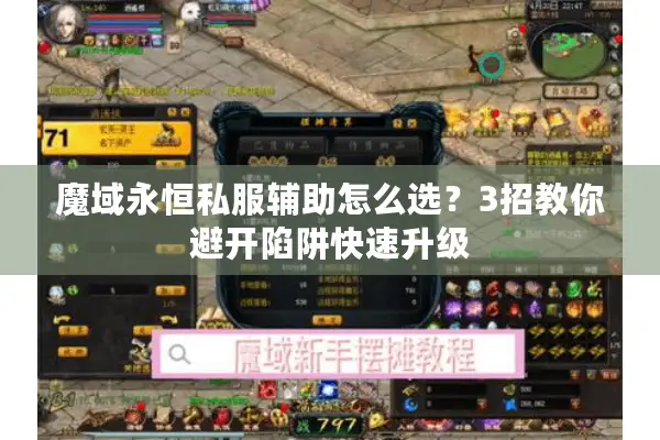 魔域永恒私服辅助怎么选？3招教你避开陷阱快速升级