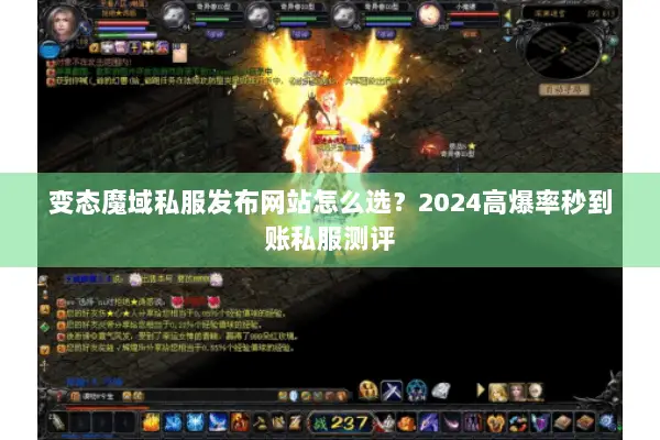 变态魔域私服发布网站怎么选？2024高爆率秒到账私服测评