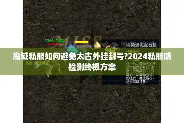 魔域私服如何避免太古外挂封号?2024私服防检测终极方案