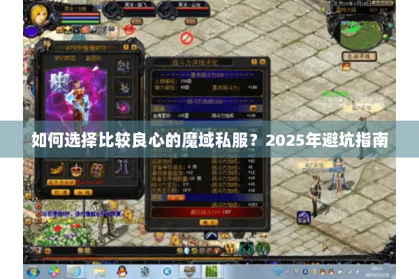 如何选择比较良心的魔域私服？2025年避坑指南