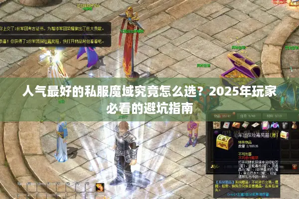 人气最好的私服魔域究竟怎么选？2025年玩家必看的避坑指南