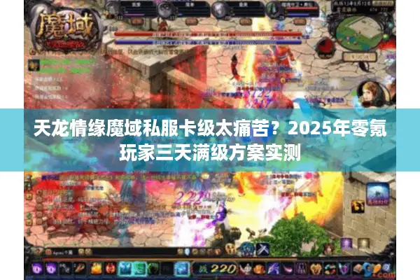 天龙情缘魔域私服卡级太痛苦？2025年零氪玩家三天满级方案实测