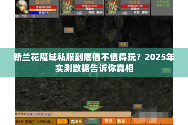 新兰花魔域私服到底值不值得玩？2025年实测数据告诉你真相