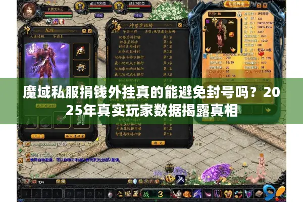 魔域私服捐钱外挂真的能避免封号吗？2025年真实玩家数据揭露真相