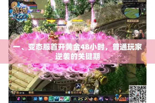 一、变态服首开黄金48小时，普通玩家逆袭的关键期