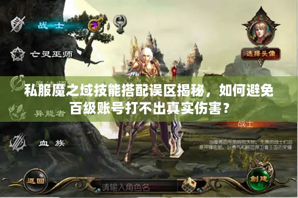 私服魔之域技能搭配误区揭秘，如何避免百级账号打不出真实伤害？