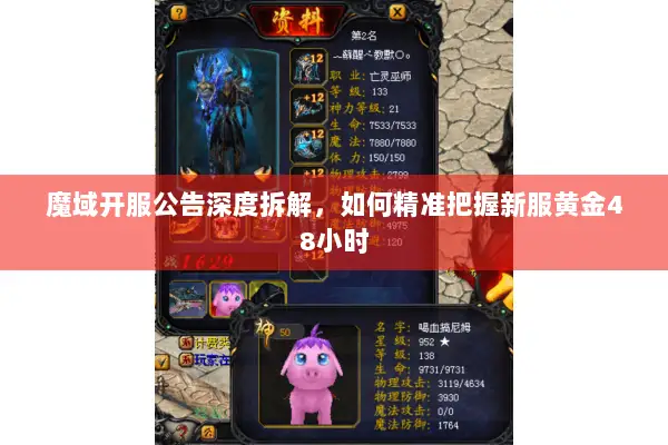 魔域开服公告深度拆解，如何精准把握新服黄金48小时