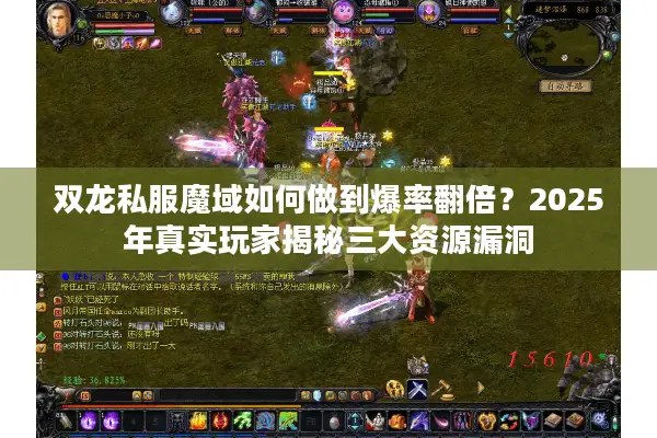 双龙私服魔域如何做到爆率翻倍？2025年真实玩家揭秘三大资源漏洞