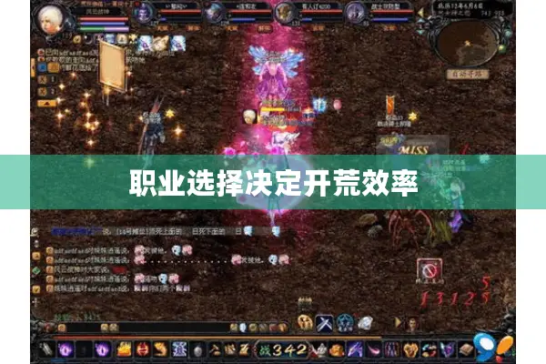 职业选择决定开荒效率