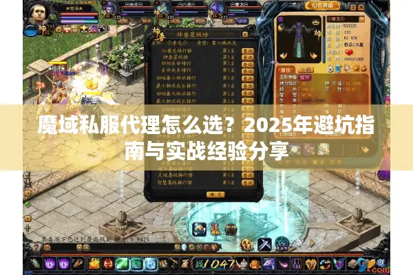 魔域私服代理怎么选？2025年避坑指南与实战经验分享