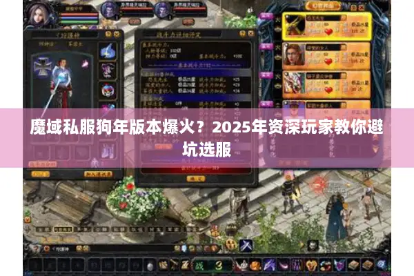 魔域私服狗年版本爆火？2025年资深玩家教你避坑选服
