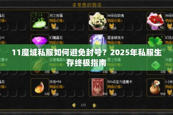 11魔域私服如何避免封号？2025年私服生存终极指南
