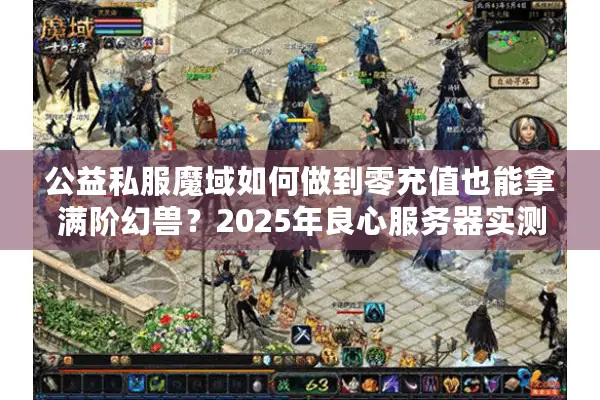 公益私服魔域如何做到零充值也能拿满阶幻兽？2025年良心服务器实测报告