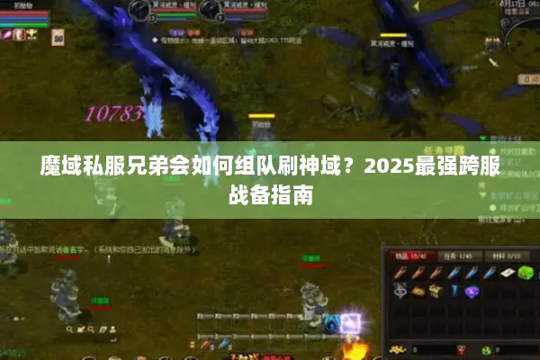 魔域私服兄弟会如何组队刷神域？2025最强跨服战备指南
