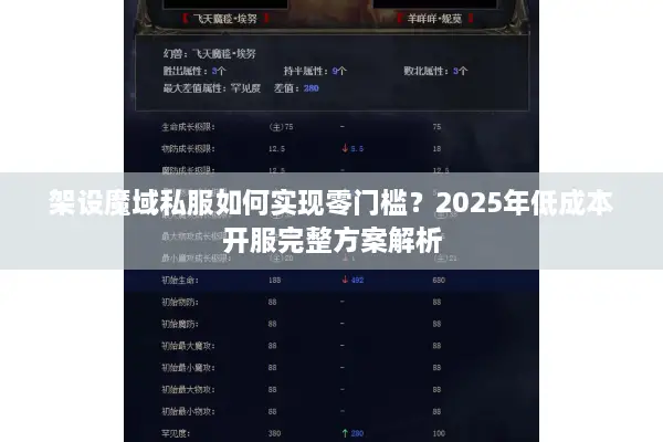 架设魔域私服如何实现零门槛？2025年低成本开服完整方案解析