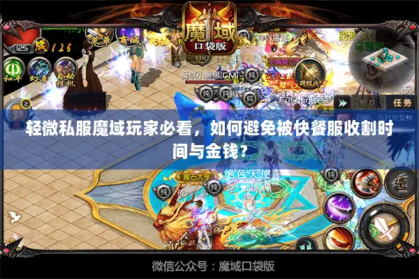 轻微私服魔域玩家必看，如何避免被快餐服收割时间与金钱？