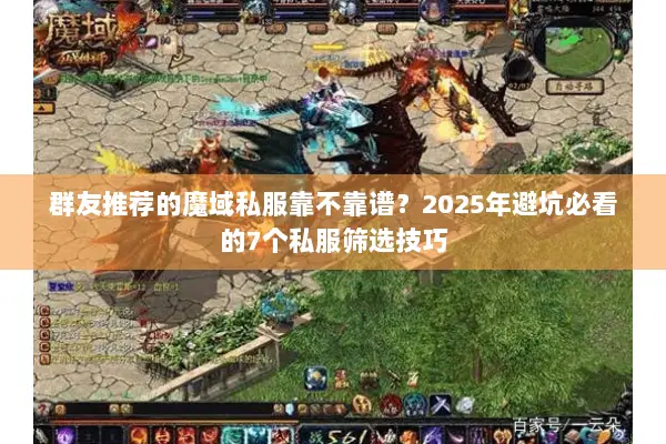 群友推荐的魔域私服靠不靠谱？2025年避坑必看的7个私服筛选技巧