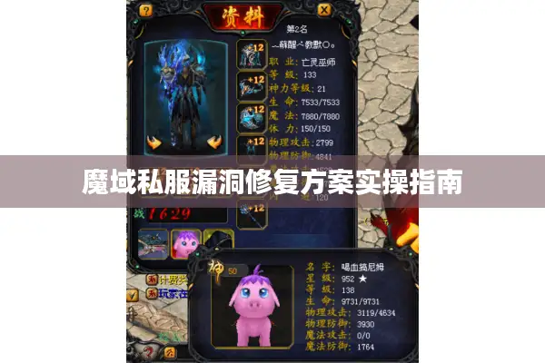 魔域私服漏洞修复方案实操指南