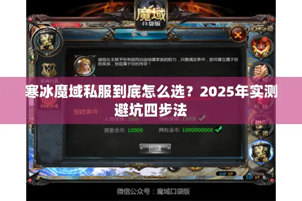 寒冰魔域私服到底怎么选？2025年实测避坑四步法