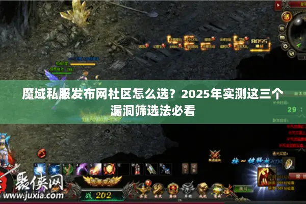 魔域私服发布网社区怎么选？2025年实测这三个漏洞筛选法必看