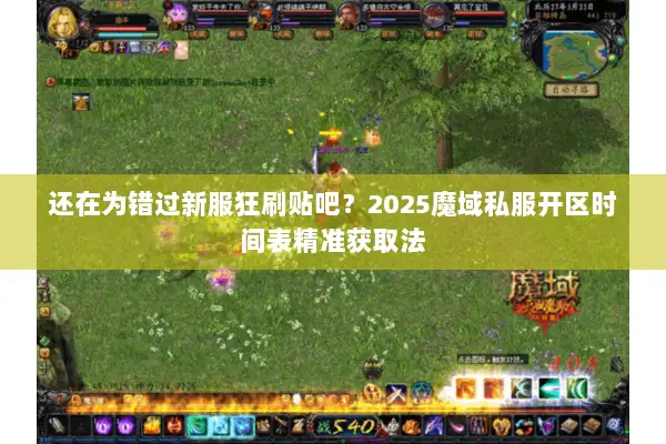 还在为错过新服狂刷贴吧？2025魔域私服开区时间表精准获取法
