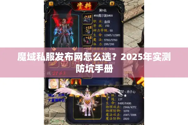 魔域私服发布网怎么选？2025年实测防坑手册