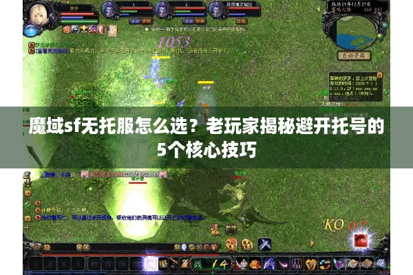 魔域sf无托服怎么选？老玩家揭秘避开托号的5个核心技巧