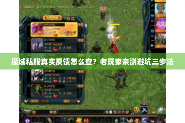 魔域私服真实反馈怎么查？老玩家亲测避坑三步法