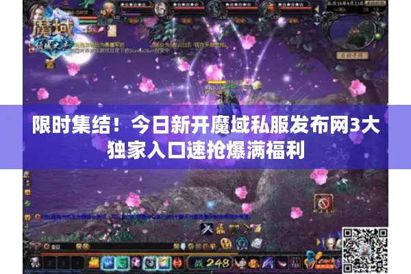 限时集结！今日新开魔域私服发布网3大独家入口速抢爆满福利
