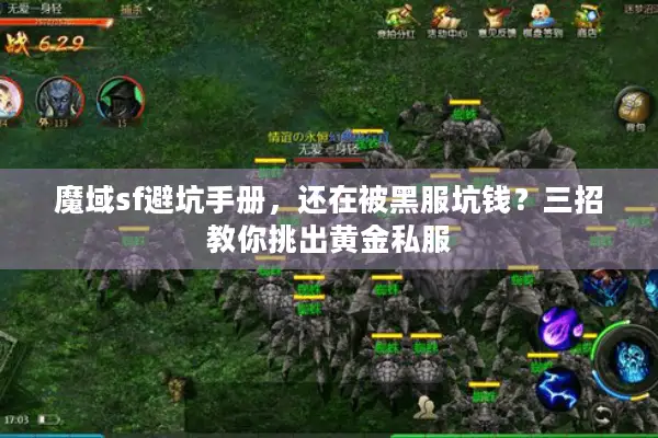 魔域sf避坑手册，还在被黑服坑钱？三招教你挑出黄金私服