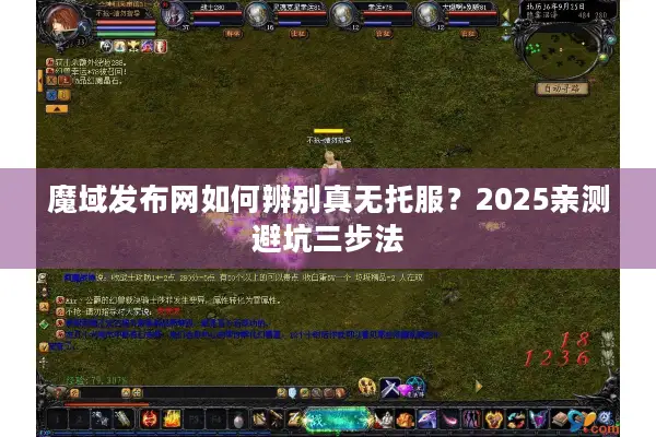 魔域发布网如何辨别真无托服？2025亲测避坑三步法