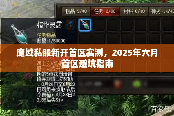 魔域私服新开首区实测，2025年六月首区避坑指南