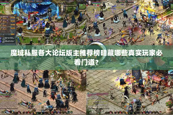 魔域私服各大论坛版主推荐榜暗藏哪些真实玩家必看门道？