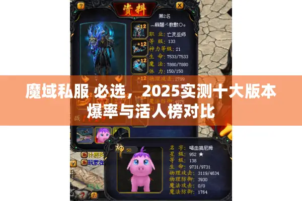魔域私服 必选，2025实测十大版本爆率与活人榜对比