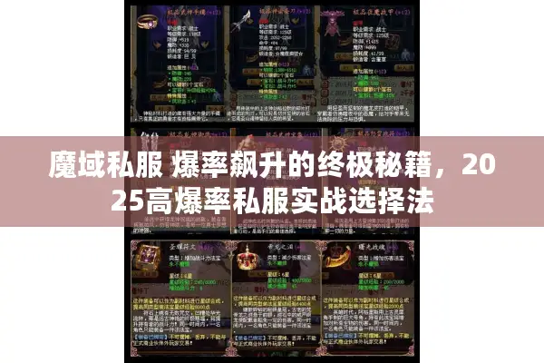 魔域私服 爆率飙升的终极秘籍，2025高爆率私服实战选择法