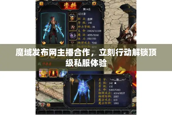 魔域发布网主播合作，立刻行动解锁顶级私服体验
