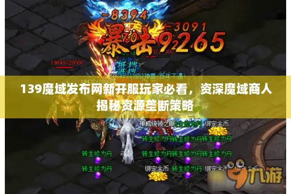 139魔域发布网新开服玩家必看，资深魔域商人揭秘资源垄断策略