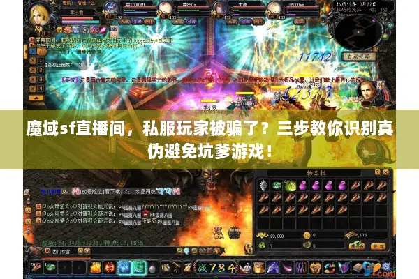 魔域sf直播间，私服玩家被骗了？三步教你识别真伪避免坑爹游戏！